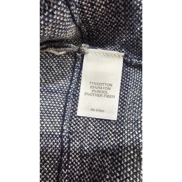 purejill Open Cardigan ,Gorgeous Blue/Gray Knit Sweater Cotton/Wool Sz XS Petite - Picture 5 of 9